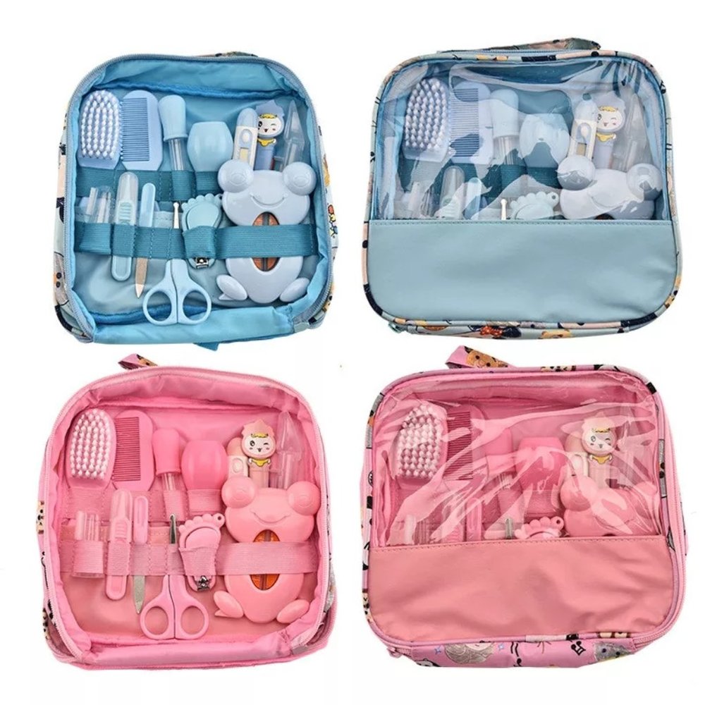 13pcs/Set Newborn Baby Kids Nail Hair Health Care Thermometer Grooming Brush Kit